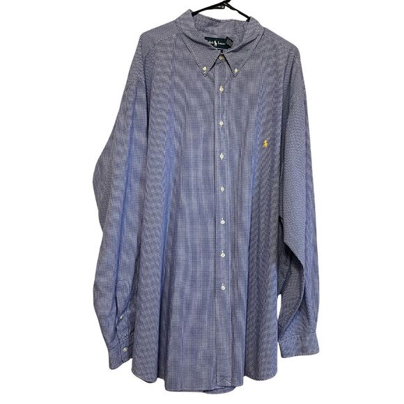 Ralph Lauren Other - RALPH LAUREN Gingham Button Down Shirt Yellow Pony 4XLT Long Sleeve Classic Fit